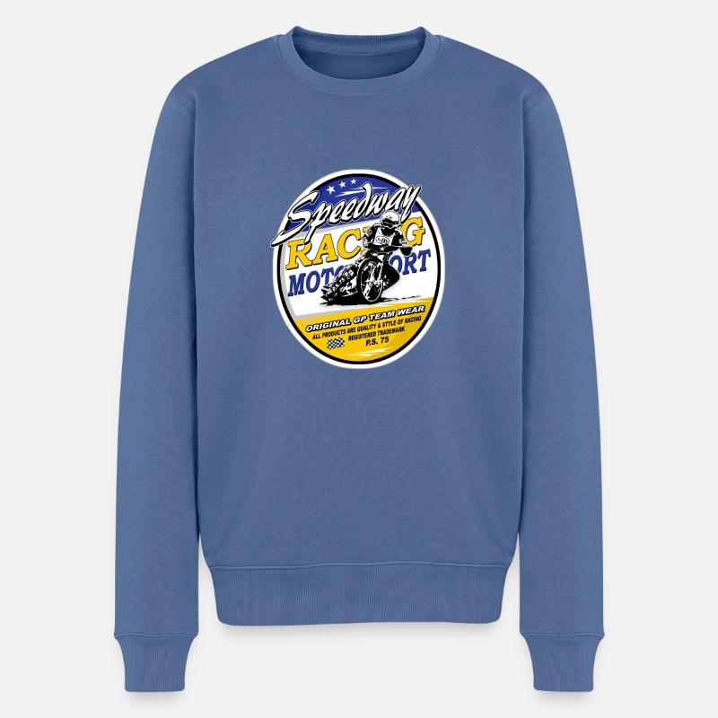 Speedway Racing - Männer Premium Bio Pullover - Taubenblau