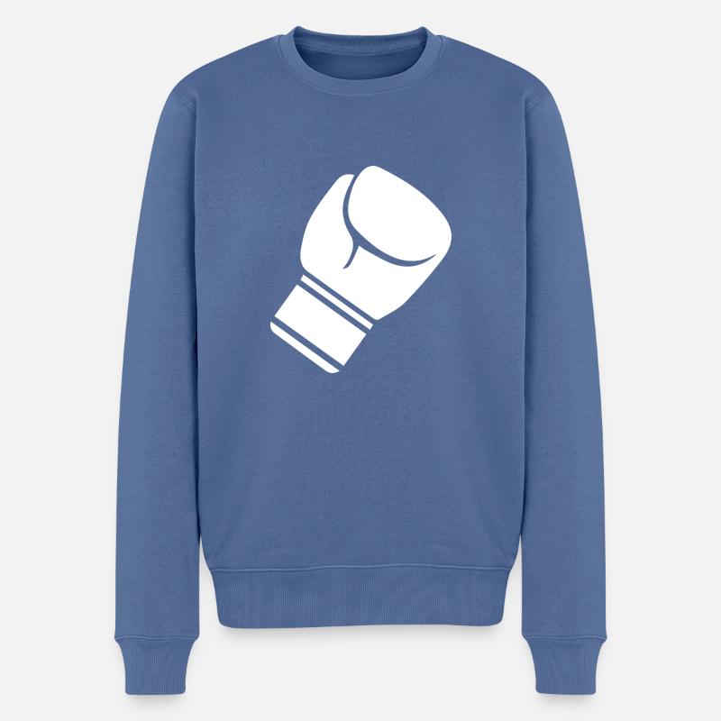 Boxe Combat Muay Thai - Pull Premium bio Homme - bleu pigeon