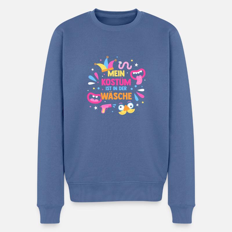 Costume de carnaval Carnaval - Pull Premium bio Homme - bleu pigeon