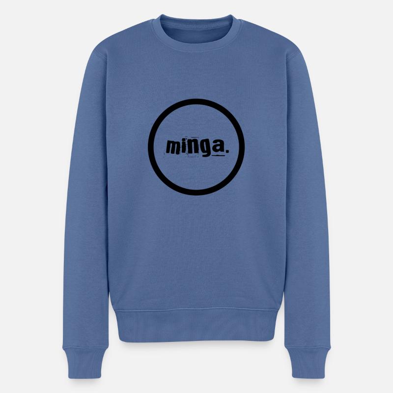 minga - Männer Premium Bio Pullover - Taubenblau