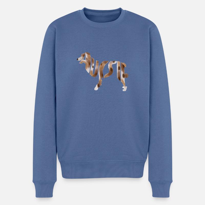 Berger Australien Aussie silhouette - Pull Premium bio Homme - bleu pigeon
