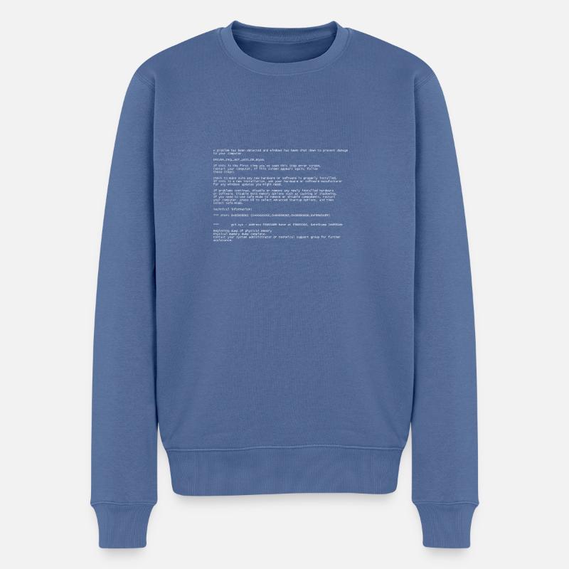 Blue Screen - Pull Premium bio Homme - bleu pigeon