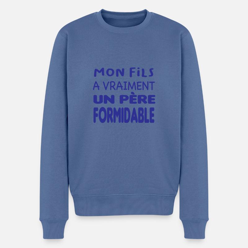 Père formidable - Pull Premium bio Homme - bleu pigeon