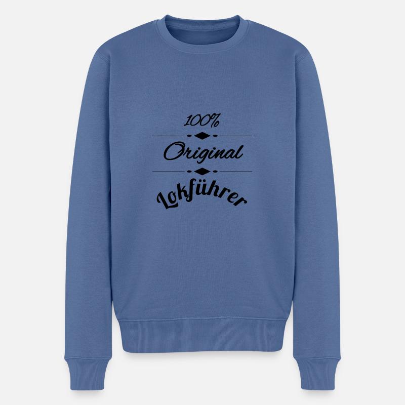 Lokführer - Männer Premium Bio Pullover - Taubenblau