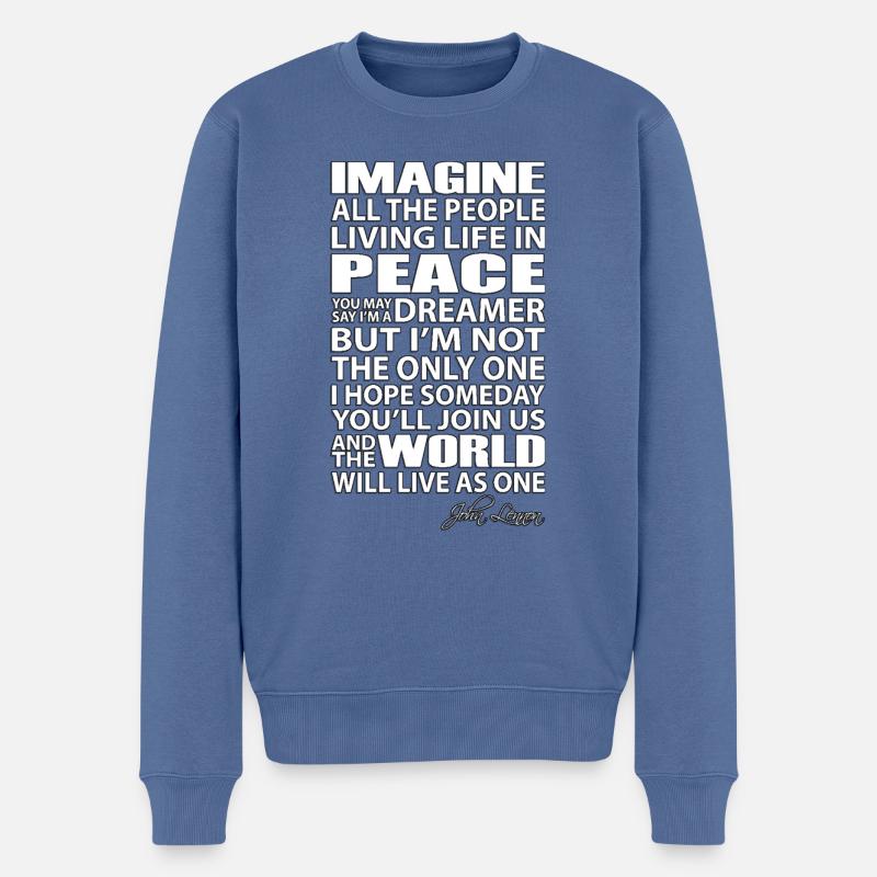 Vorstellen - Männer Premium Bio Pullover - Taubenblau