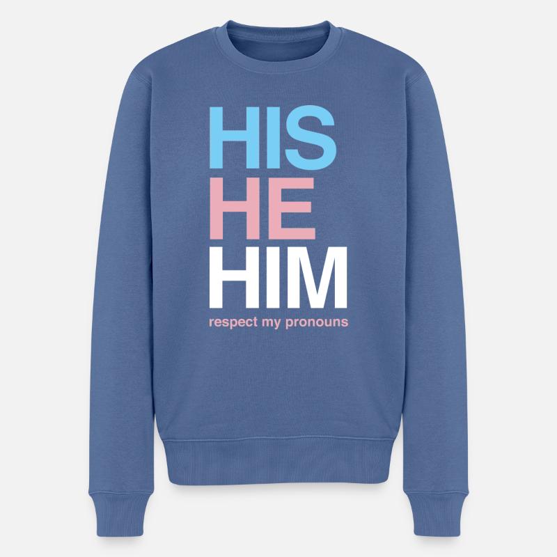 Lustiges Transgender Geschenk - Männer Premium Bio Pullover - Taubenblau
