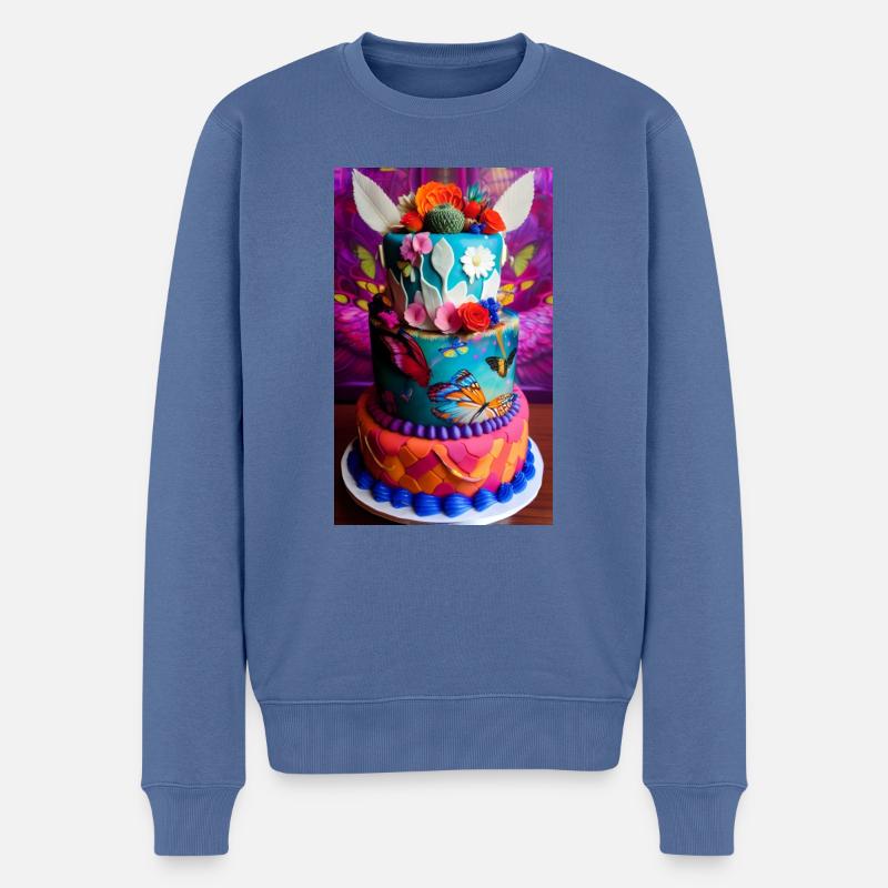 Super gâteau pour célébrer - Pull Premium bio Homme - bleu pigeon