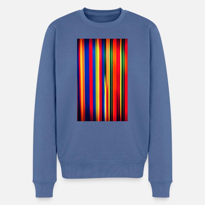 Verrückte Farben - Männer Premium Bio Pullover - Taubenblau