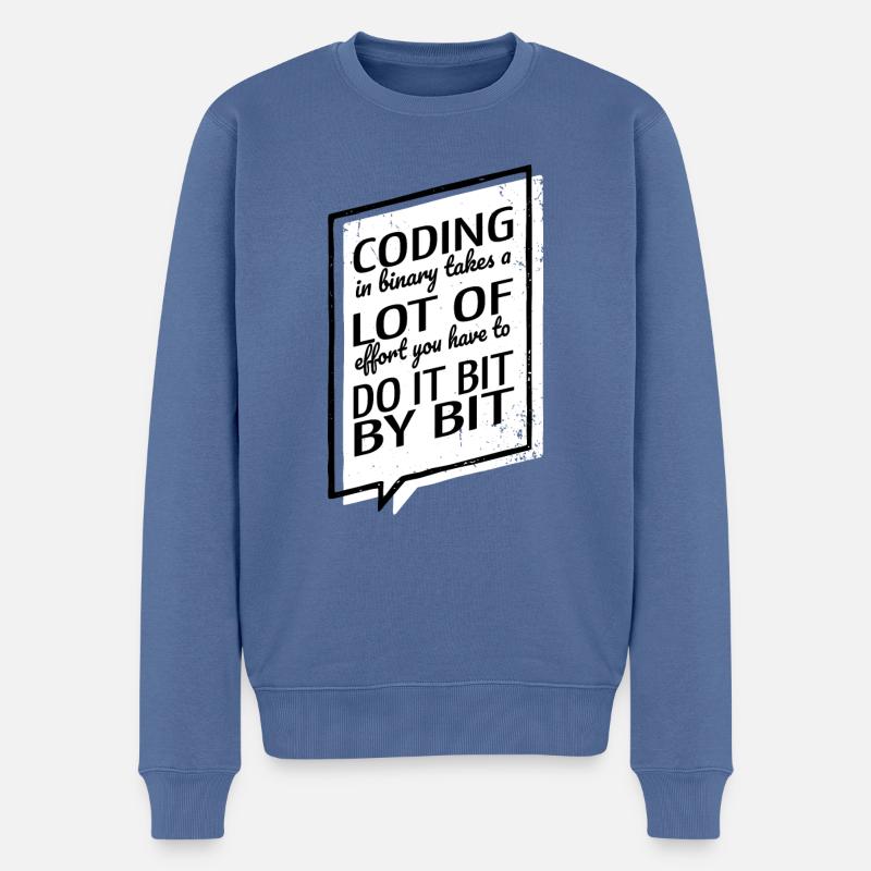 computers quote c sharp programming - Männer Premium Bio Pullover - Taubenblau