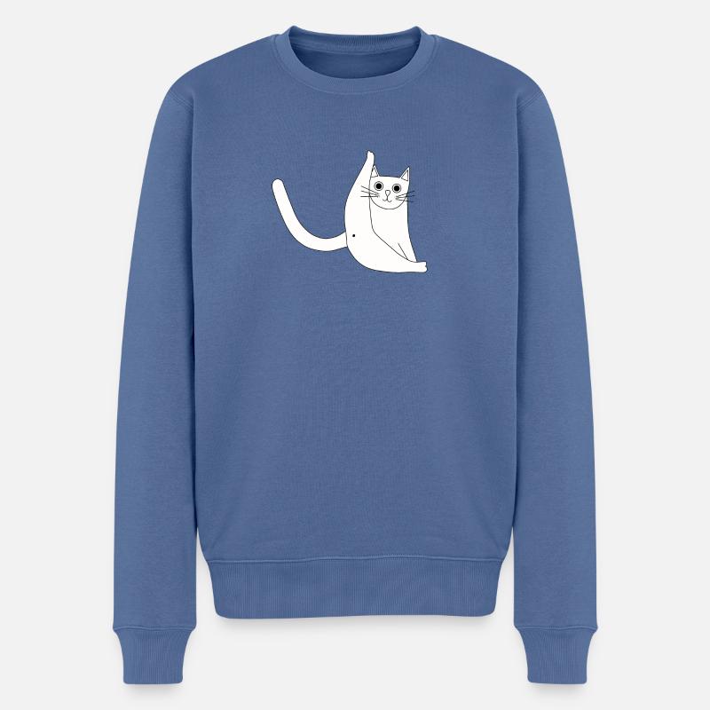 Chat juré original - Pull Premium bio Homme - bleu pigeon