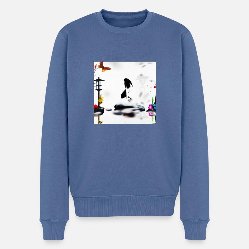 JD Star Artwork No.2 - Männer Premium Bio Pullover - Taubenblau