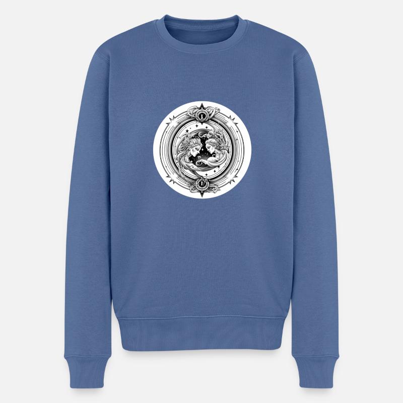 gemeaux 2 femmes - Pull Premium bio Homme - bleu pigeon