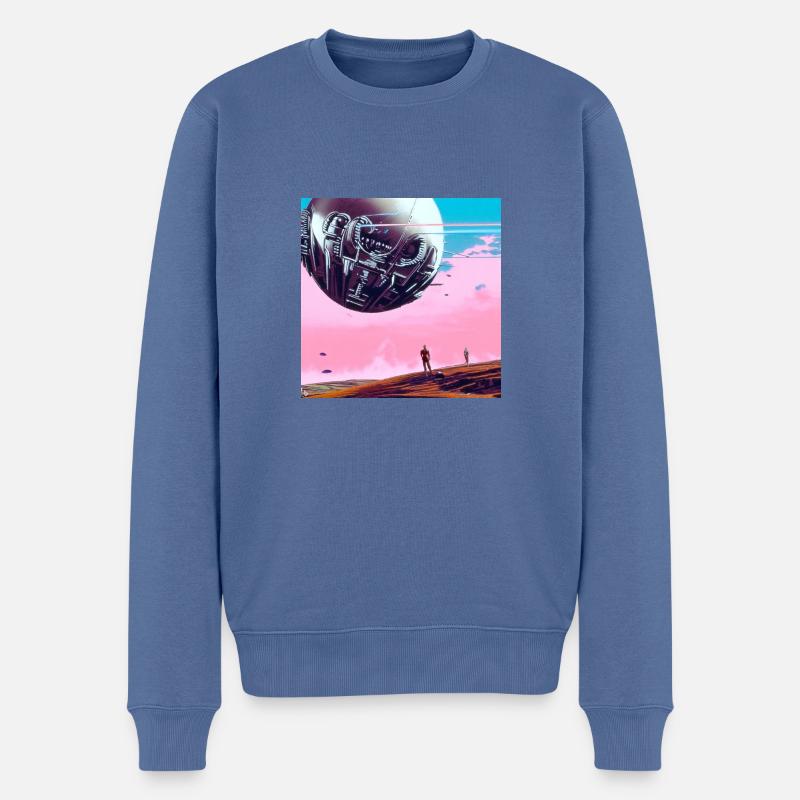 Interstellar Fashion - Männer Premium Bio Pullover - Taubenblau
