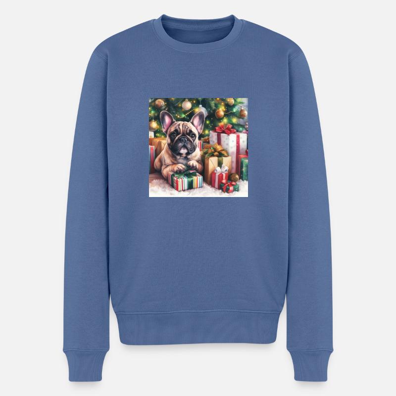 Christmas Bully - Männer Premium Bio Pullover - Taubenblau