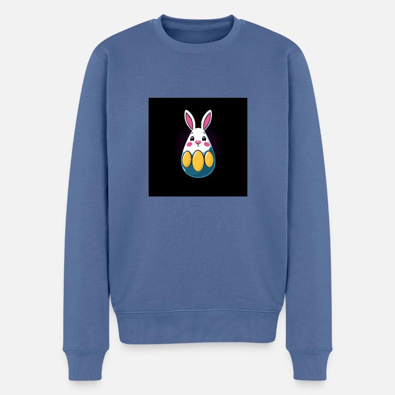 Frohe Ostern Deluxe - Männer Premium Bio Pullover - Taubenblau