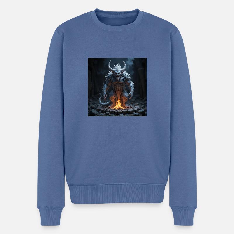 Grusarius - Männer Premium Bio Pullover - Taubenblau