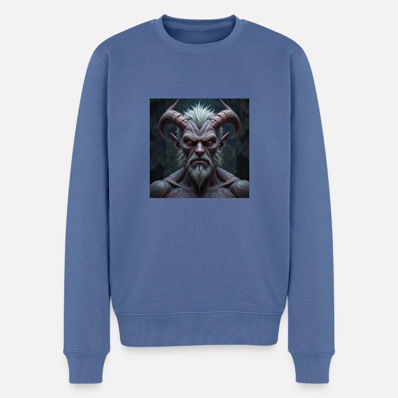 Teufarus - Männer Premium Bio Pullover - Taubenblau