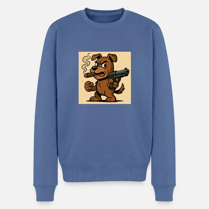Are you talking to me - Männer Premium Bio Pullover - Taubenblau