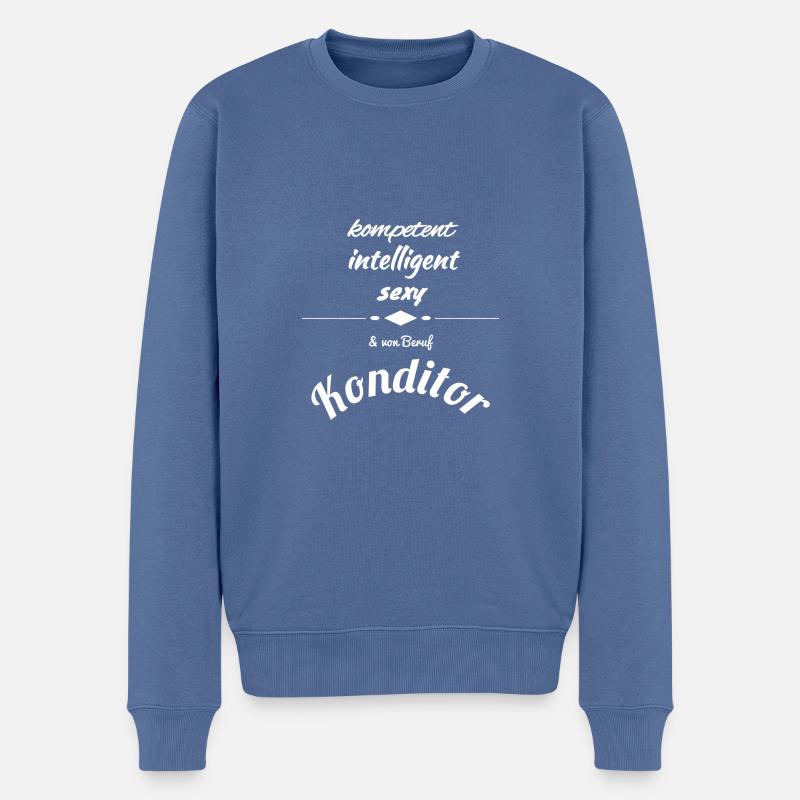 Konditor - Männer Premium Bio Pullover - Taubenblau