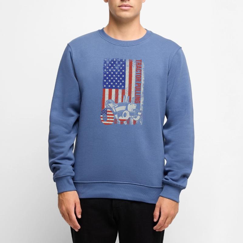 Tractor Pulling Tractor Driver Tractor Puller Männer Premium Bio Pullover