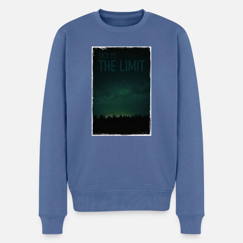 Sky est la limite - Pull Premium bio Homme - bleu pigeon