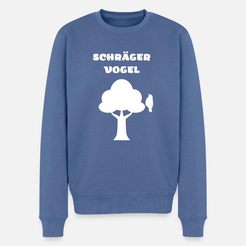 Schräger Vogel - Männer Premium Bio Pullover - Taubenblau