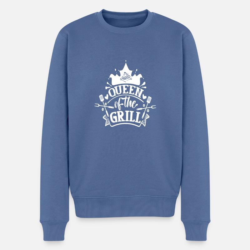 Reine du grill - Pull Premium bio Homme - bleu pigeon