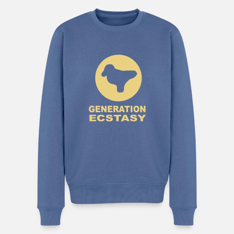 Generation Ecstasy-Pille mit einer Taube - Männer Premium Bio Pullover - Taubenblau
