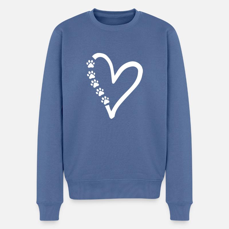 Dog Hund - Männer Premium Bio Pullover - Taubenblau