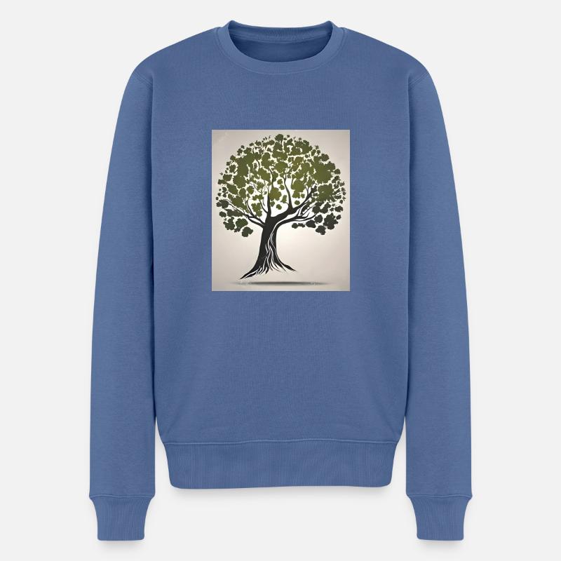 Eco tree - Männer Premium Bio Pullover - Taubenblau