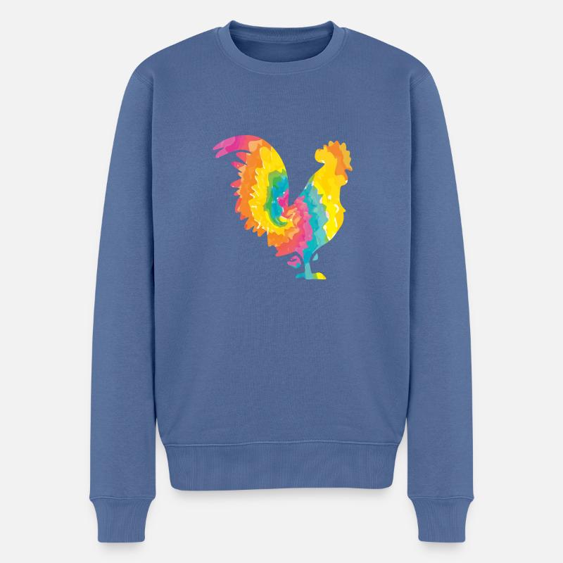Poulet Coq - Pull Premium bio Homme - bleu pigeon