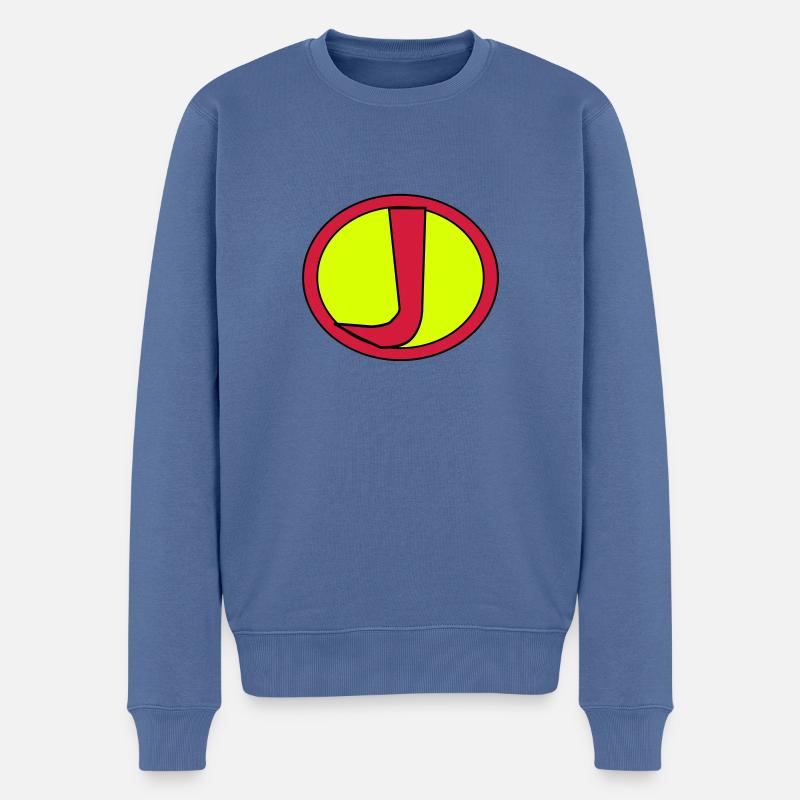 Super, Superheld, Superheldin, Hero, J - Pull Premium bio Homme - bleu pigeon