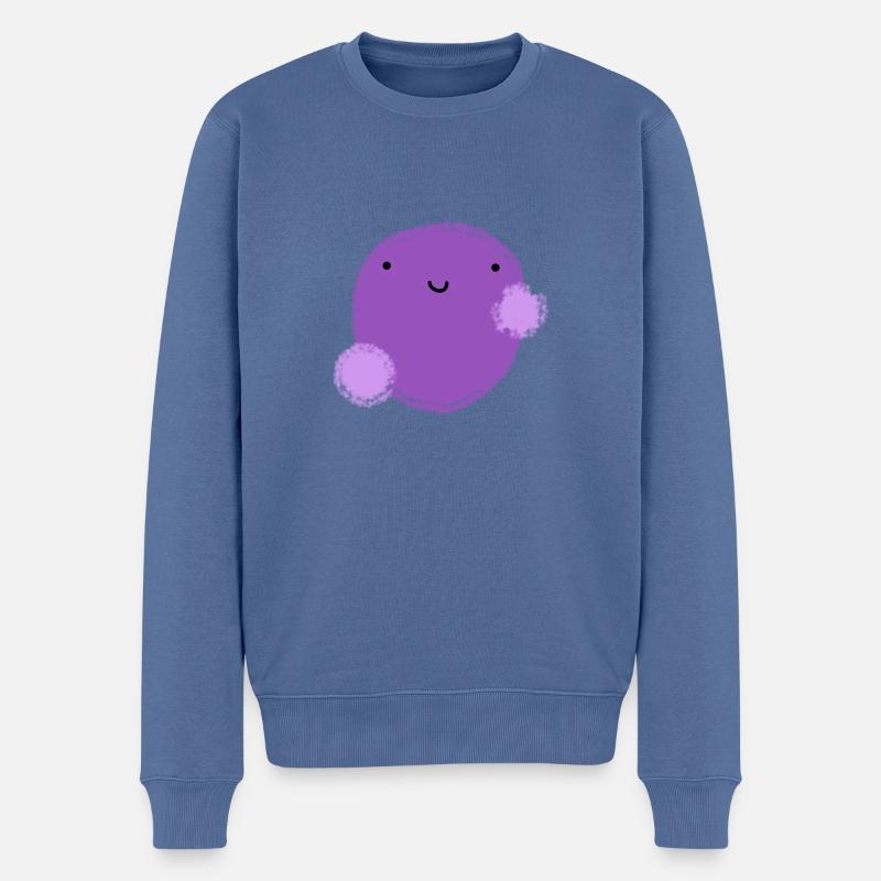 Figui (lila Kugel) - Männer Premium Bio Pullover - Taubenblau
