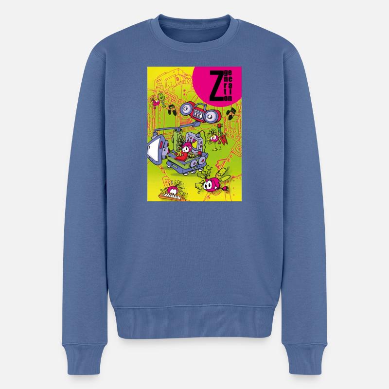 Zgénération 1 - Pull Premium bio Homme - bleu pigeon