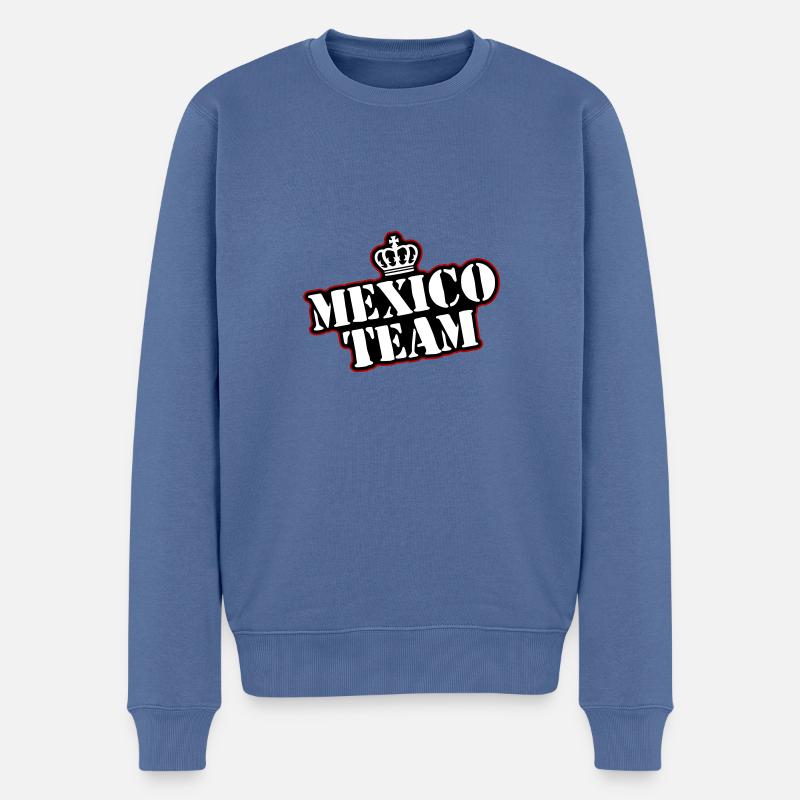Mexiko Team - Männer Premium Bio Pullover - Taubenblau