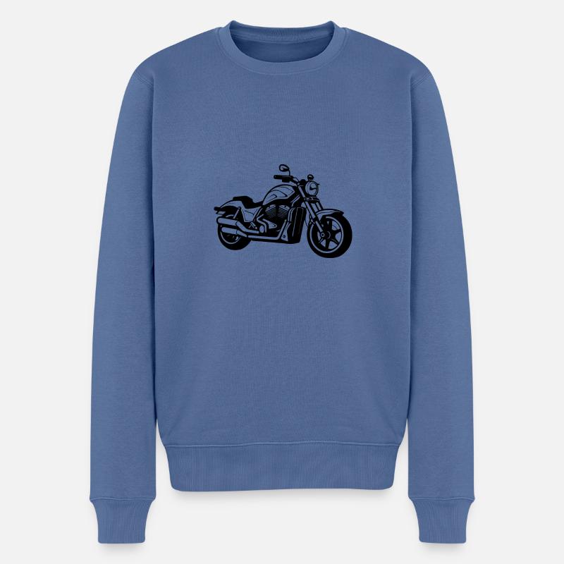 Motard - Pull Premium bio Homme - bleu pigeon
