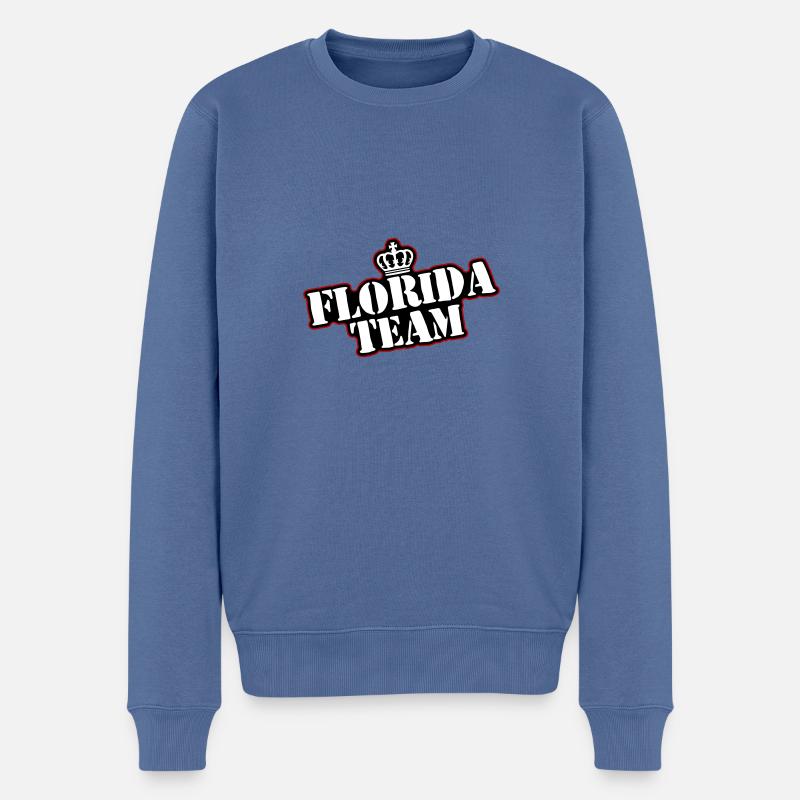 Florida Team - Männer Premium Bio Pullover - Taubenblau