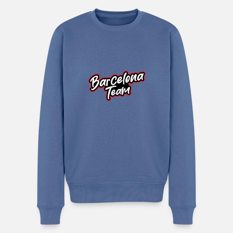 L’équipe de Barcelone - Pull Premium bio Homme - bleu pigeon