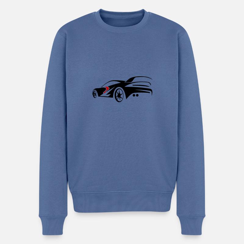 Auto Sportwagen Turbo - Männer Premium Bio Pullover - Taubenblau