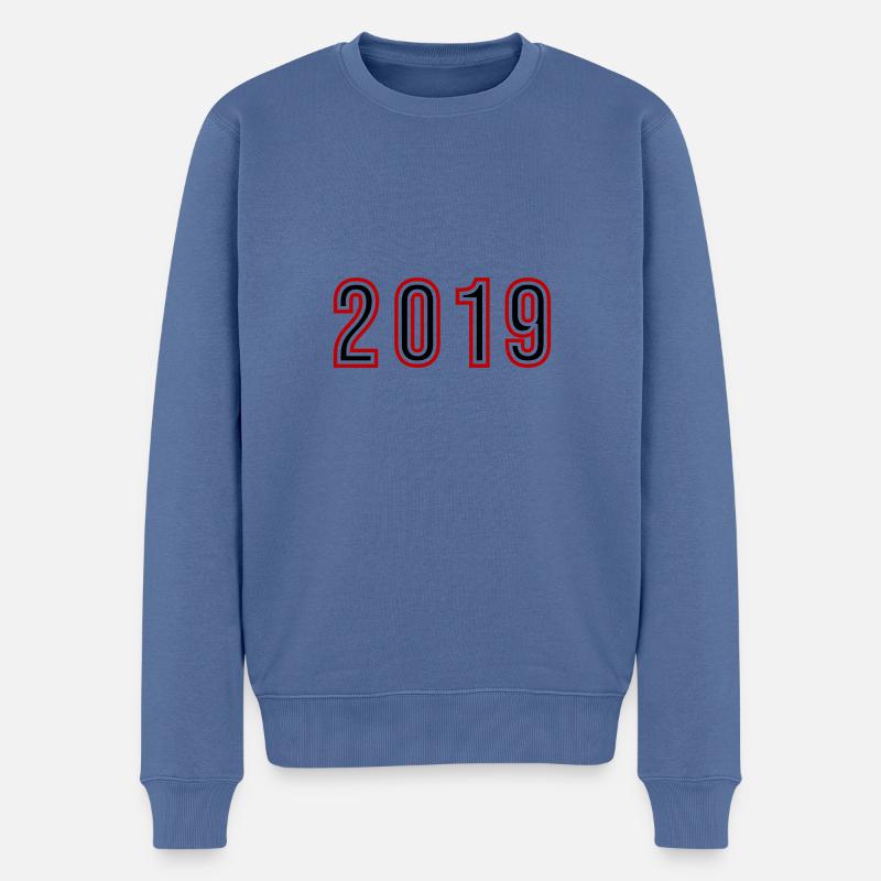Numéro de l’année 2019 - Pull Premium bio Homme - bleu pigeon