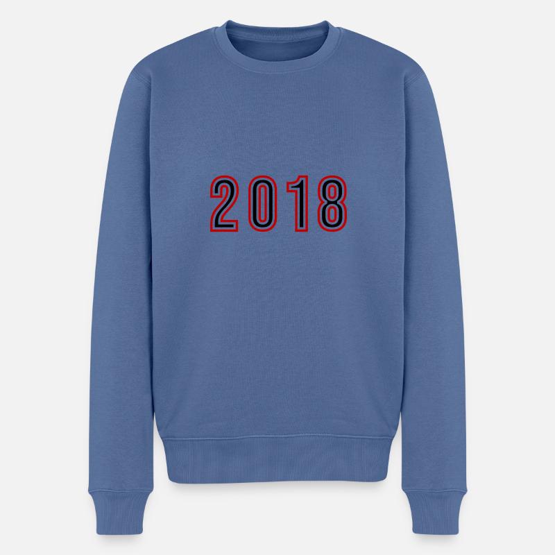 Numéro de l’année 2018 - Pull Premium bio Homme - bleu pigeon