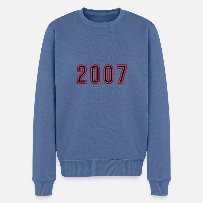 Numéro de l’année 2007 - Pull Premium bio Homme - bleu pigeon