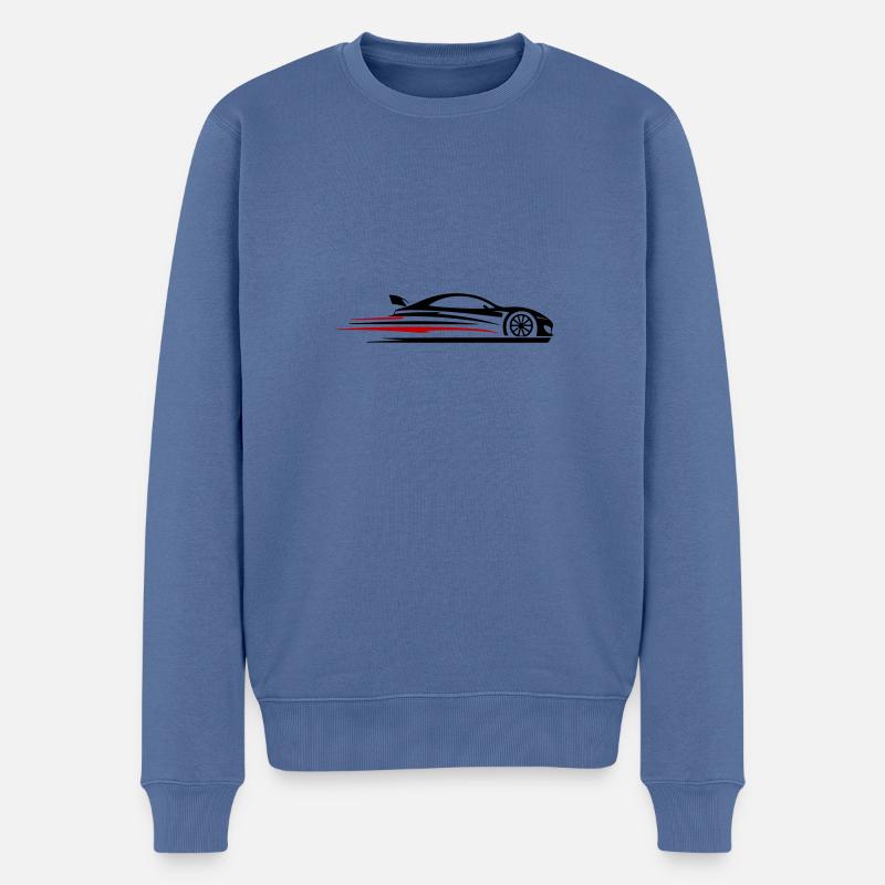 Voiture de course Turbo - Pull Premium bio Homme - bleu pigeon