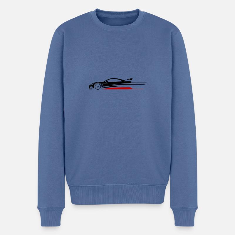 Voiture de course Turbo - Pull Premium bio Homme - bleu pigeon