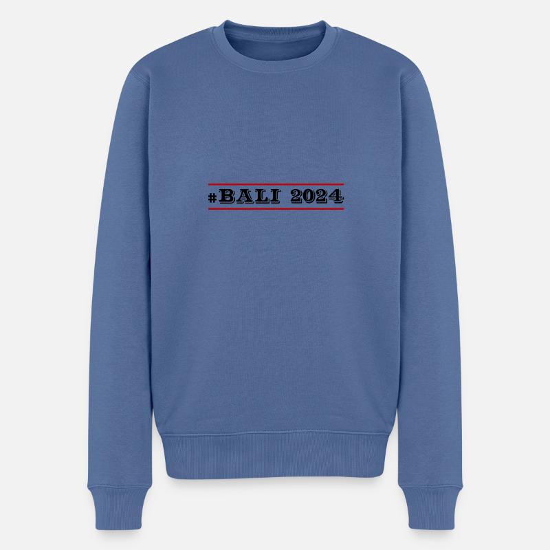 Bali 2024 - Männer Premium Bio Pullover - Taubenblau