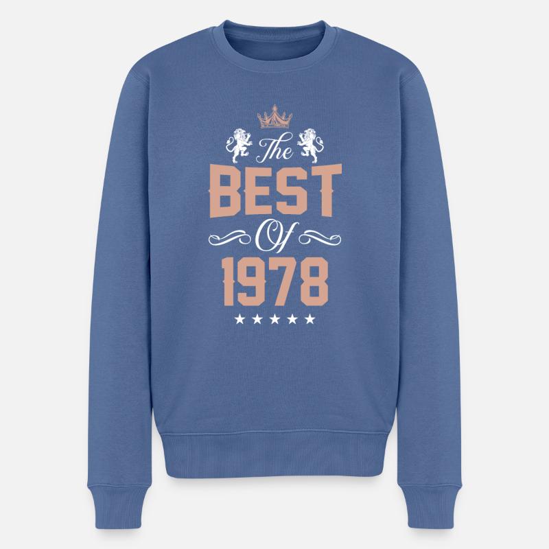 1978 best of - Männer Premium Bio Pullover - Taubenblau