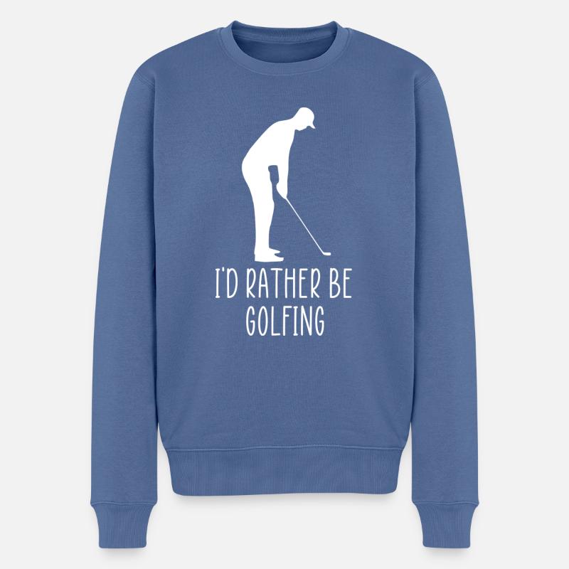Golf - Pull Premium bio Homme - bleu pigeon