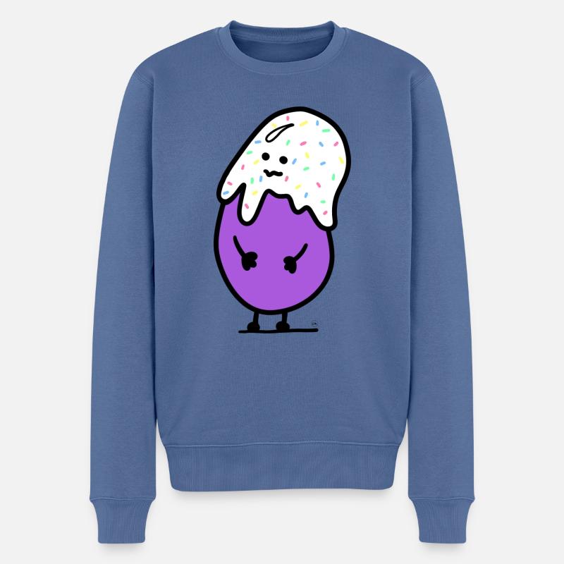 Haricot - Pull Premium bio Homme - bleu pigeon