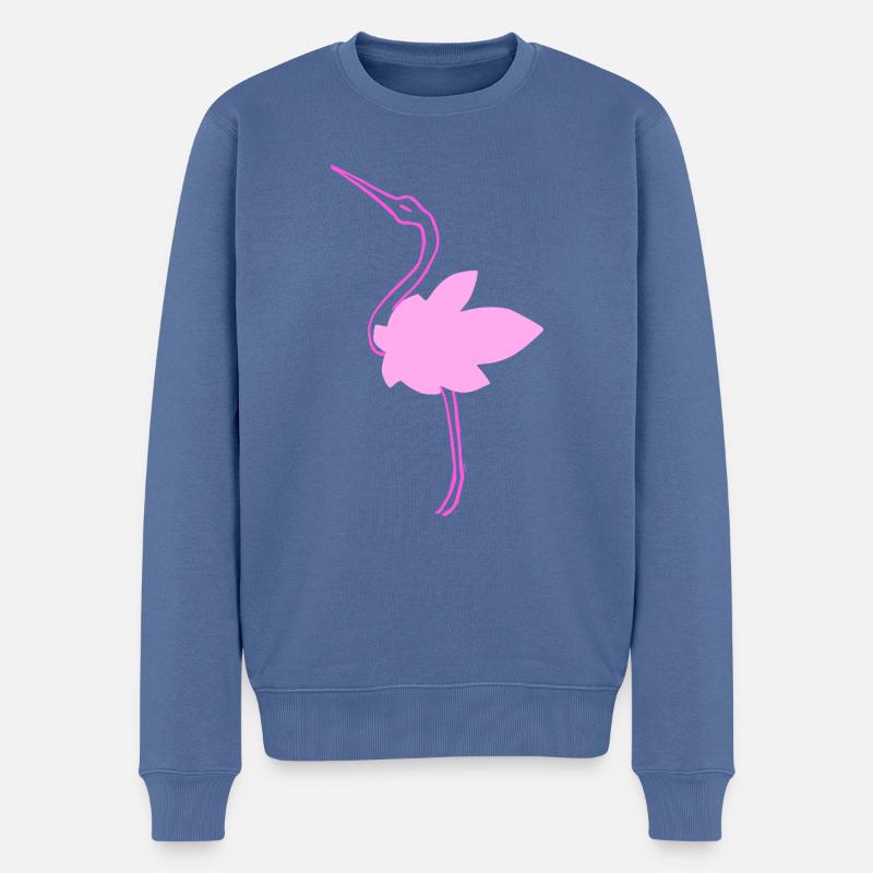 Storch - Männer Premium Bio Pullover - Taubenblau