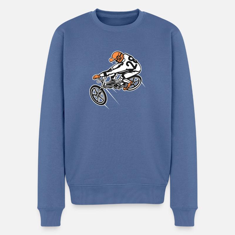 vélo BMX / Vélo 01_dreifarbig - Pull Premium bio Homme - bleu pigeon